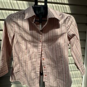 Apt. 9 Pink and White Striped Shirt
